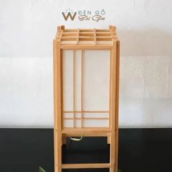 Alternative view of Đèn gỗ để bàn hình trụ, Đèn gỗ phòng ngủ, quán ăn DG714