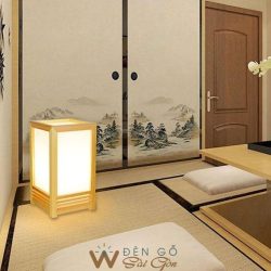 Đèn gỗ để bàn trang trí homestay, khách sạn DG709