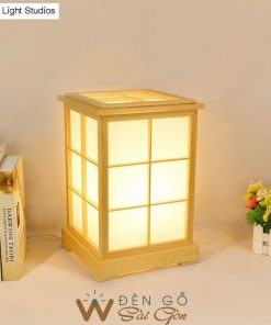 Đèn để bàn bằng gỗ đế bằng cao cấp DG710