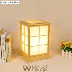 Đèn để bàn bằng gỗ đế bằng cao cấp DG710