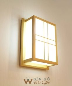 Đèn gỗ treo tường hình hộp chữ nhật hiện đại DG697