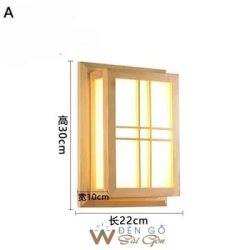 Alternative view of Đèn gỗ treo tường hình hộp chữ nhật hiện đại DG697